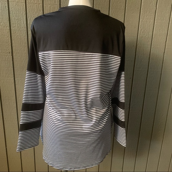 Shein Curve Plus Size Black Striped Long Sleeve Top Size 2XL - Picture 4 of 8